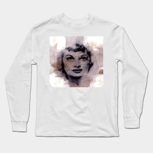 Coffee Wash Portrait Long Sleeve T-Shirt